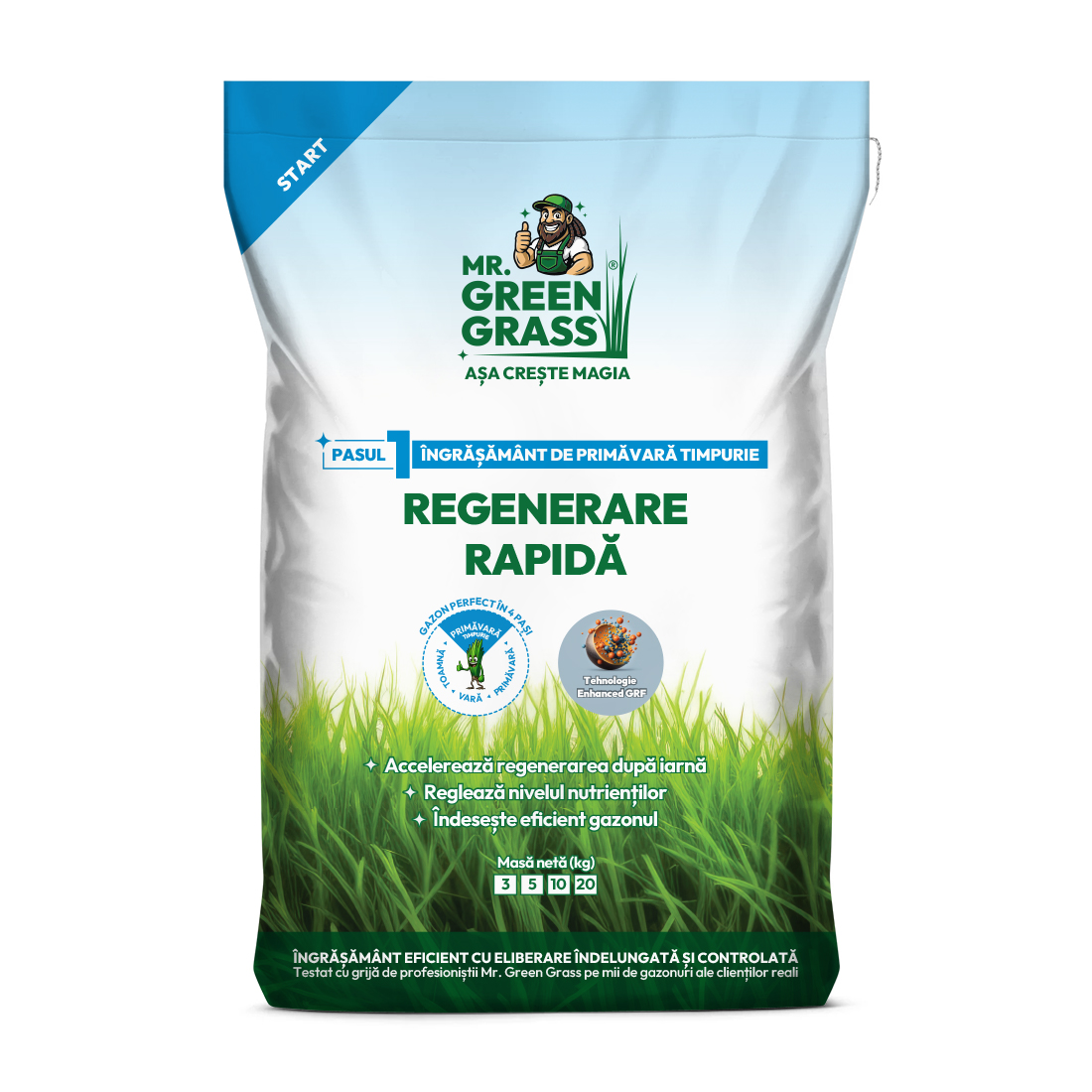 Nawóz wczesnowiosenny do trawy – Szybka regeneracja – Mr. Green Grass®