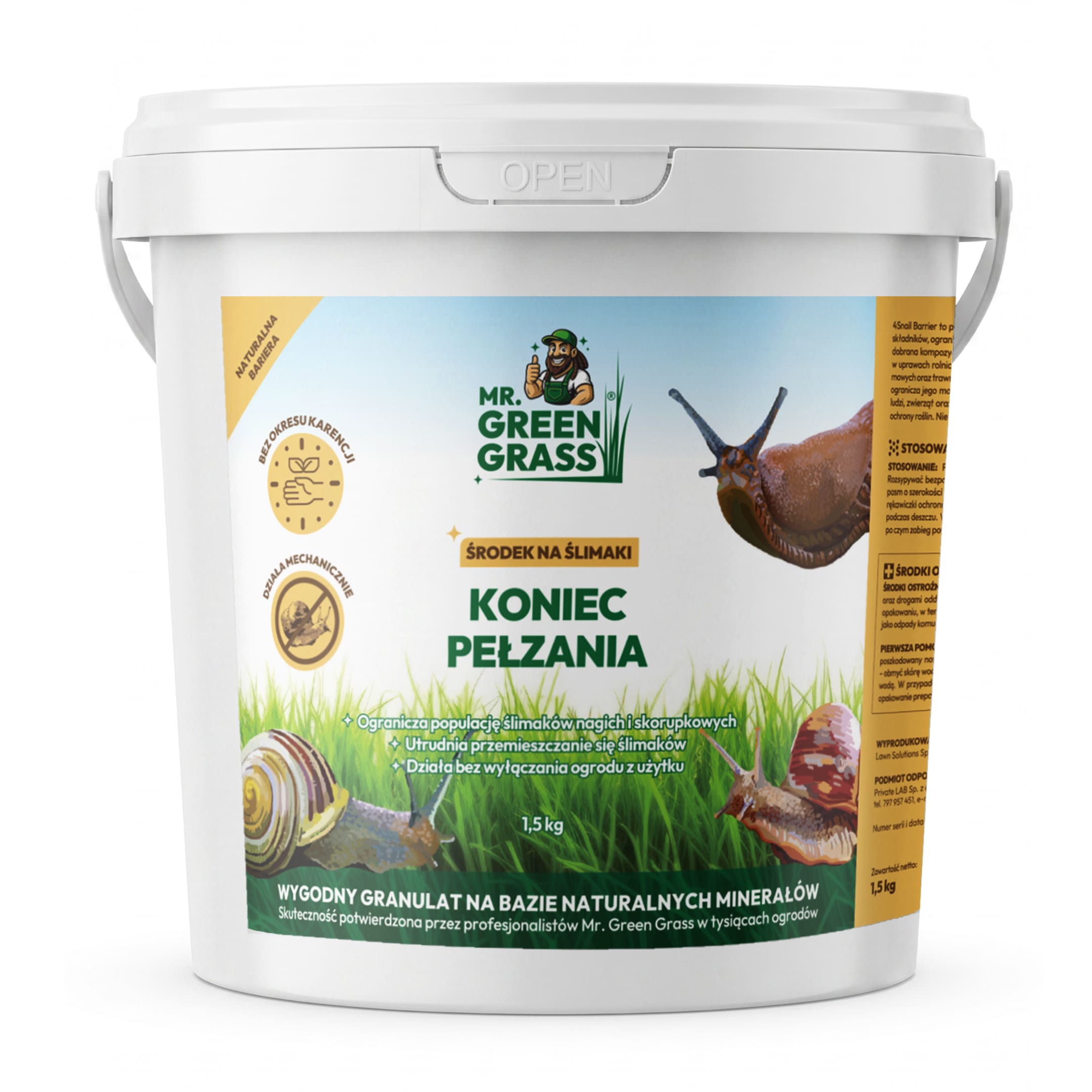 Środek na ślimaki – Koniec Pełzania – Mr. Green Grass®